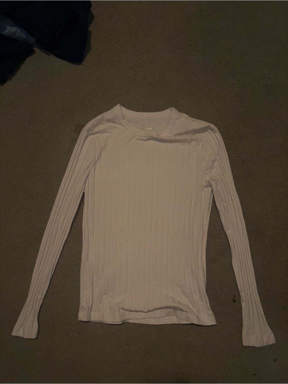 a new day Long-Sleeve Ribbed Crewneck Top — White